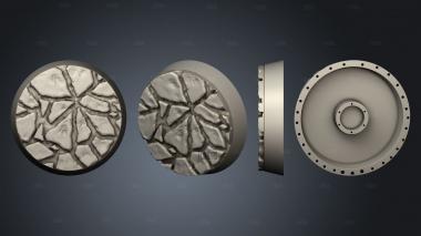 Where Legends Stand flagstone round magnets s stl model for CNC