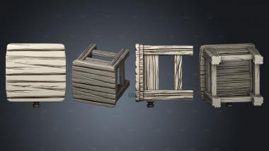 Wood terrain  side table stl model for CNC