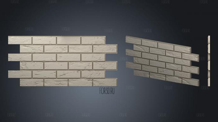 Panel made of bricks 3d stl for CNC