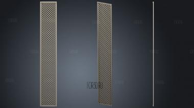 Vertical panel with grid stl model for CNC