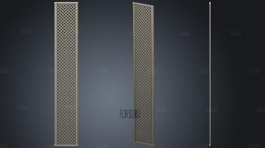 Vertical panel with grid stl model for CNC