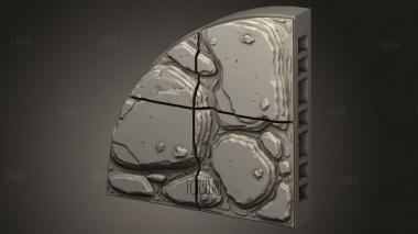 Угловая Напольная плитка Volcano 3d stl модель для ЧПУ