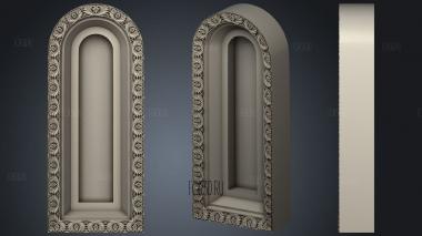 Carved arch with decoration stl model for CNC
