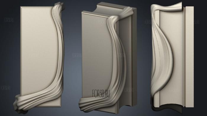 Panel with fabric 3d stl for CNC