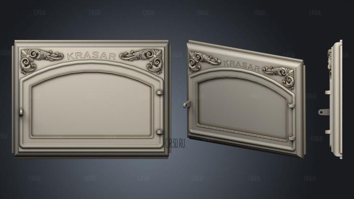 Door with decorative elements 3d stl for CNC