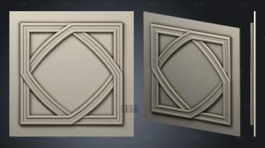 Square panel interlacing in the form of a square stl model for CNC