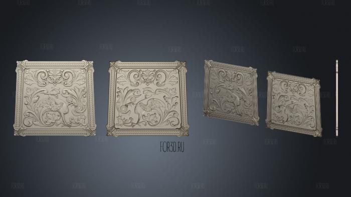 Stamp for antique chair 3d stl for CNC