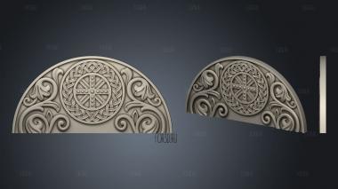 Panel carved with decoration stl model for CNC