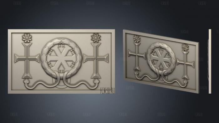 Panel with decoration 3d stl for CNC