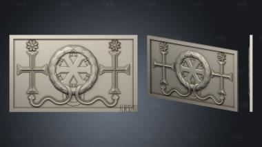 Panel with decoration stl model for CNC