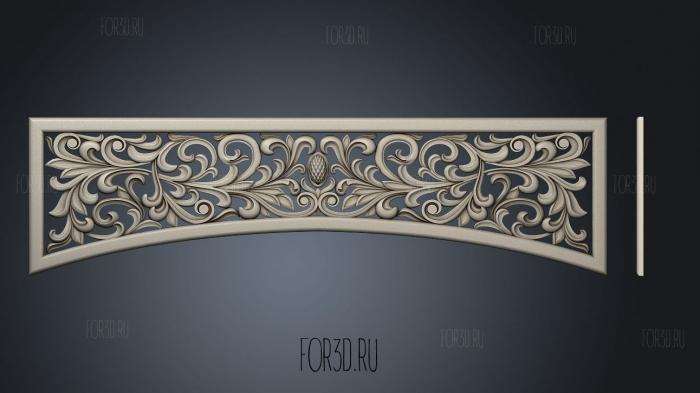 Horizontal carved panel 3d stl for CNC
