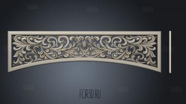 Horizontal carved panel stl model for CNC