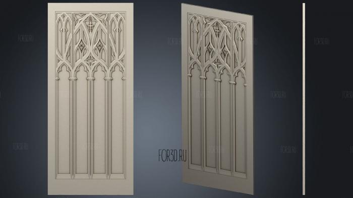Cover plate in the Gothic style 3d stl for CNC