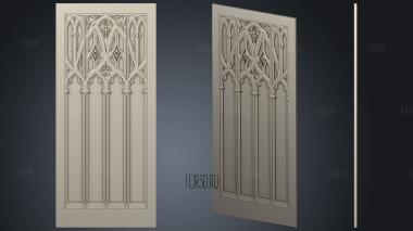 Cover plate in the Gothic style stl model for CNC