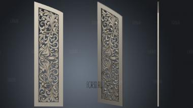  The panel is carved with a rounded top stl model for CNC