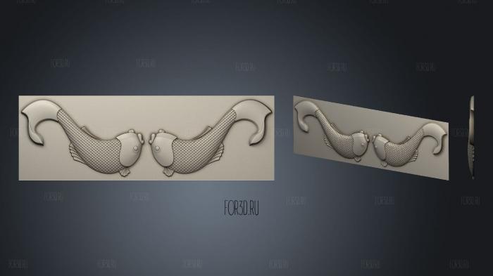 Две рыбки 3d stl модель для ЧПУ