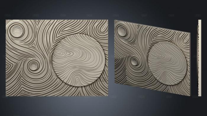 Panel with circles and lines on the wall version1 3d stl for CNC