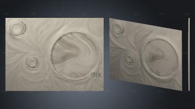 Panel with circles and lines on the wall version4 stl model for CNC
