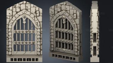 Wizard Tower Wall Arch stl model for CNC