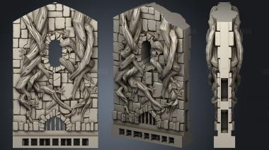 Wizard Tower Wall stl model for CNC