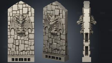 Wizard Tower Wall Quarters stl model for CNC