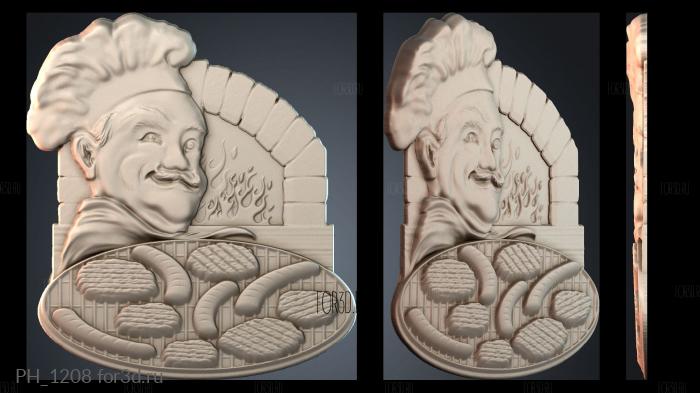 PH_1208 3d stl for CNC