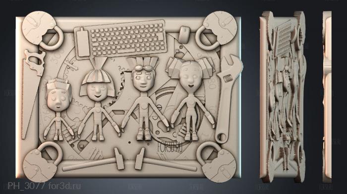 PH_3077 3d stl for CNC