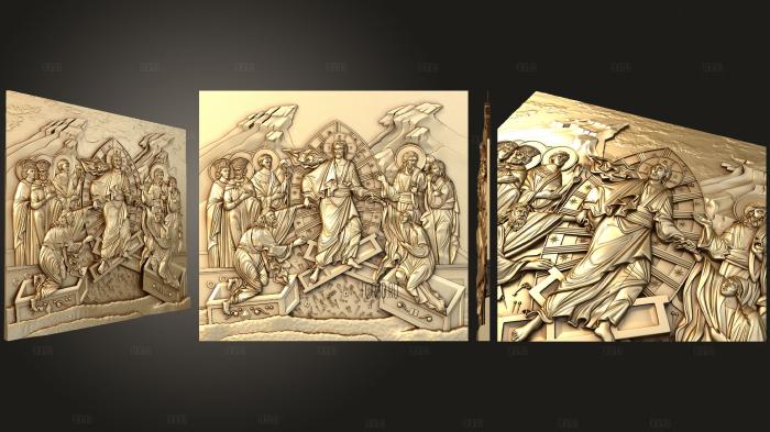 The Resurrection of Christ 3d stl for CNC