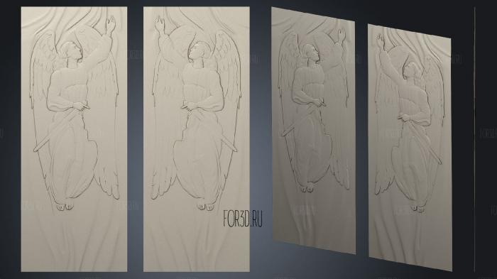 Angel with a Sword panel 3d stl for CNC