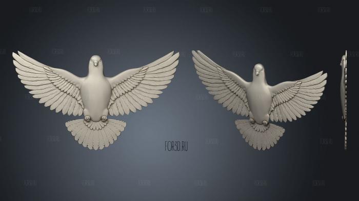 The dove that opened its wings 3d stl for CNC