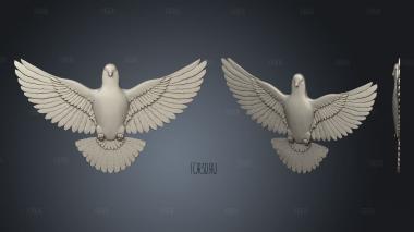 The dove that opened its wings stl model for CNC