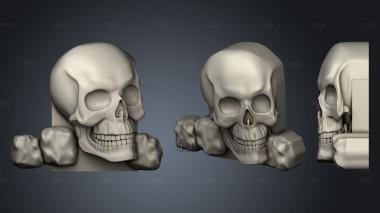 Skull and Crossbones version stl model for CNC