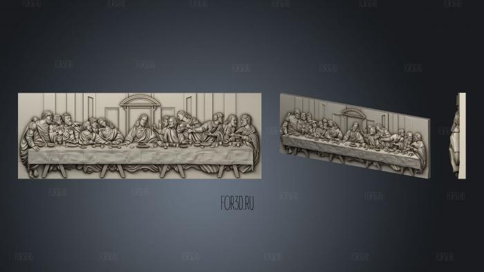 The last supper 3d stl for CNC