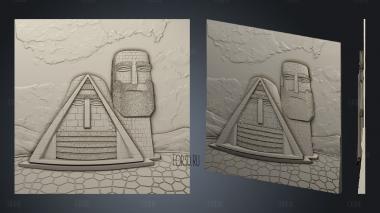 Monument in Stepanakert We are our mountains or Grandfather and Baba stl model for CNC