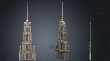 Shuya Bell Tower stl model for CNC