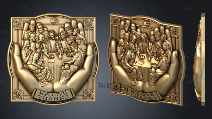  the Last Supper in palms version1 3d stl for CNC