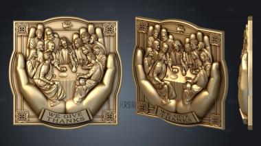  the Last Supper in palms version1 stl model for CNC