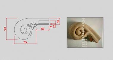 Поручень 3d stl модель для ЧПУ