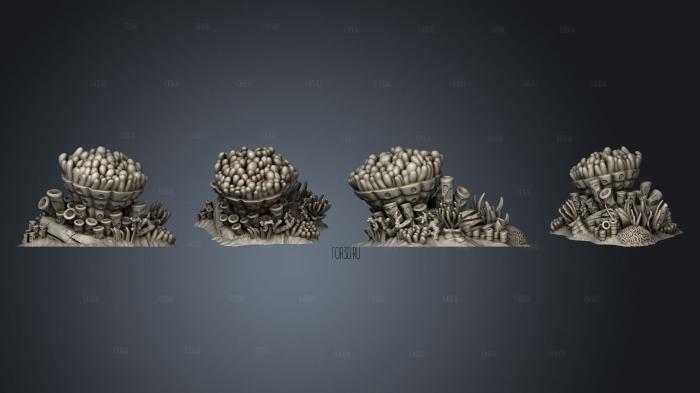 Мозг и разветвленные кораллы Актиния Анемон 002 3d stl модель для ЧПУ