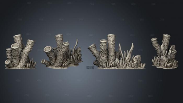 Brain and Branched Corals Actinia Anemone 004 stl model for CNC