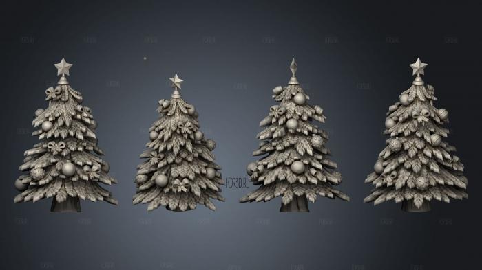 christmas tree 001 stl model for CNC