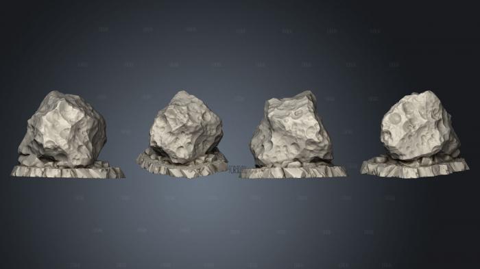 Crashed Asteroids 3 01 stl model for CNC