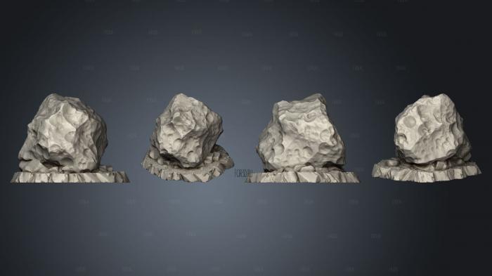 Crashed Asteroids 3 stl model for CNC