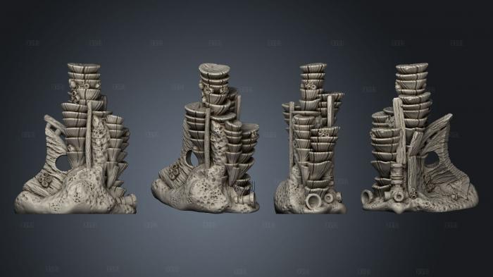 Depths of Savage Atoll KS Coral Scatter Shipwreck stl model for CNC
