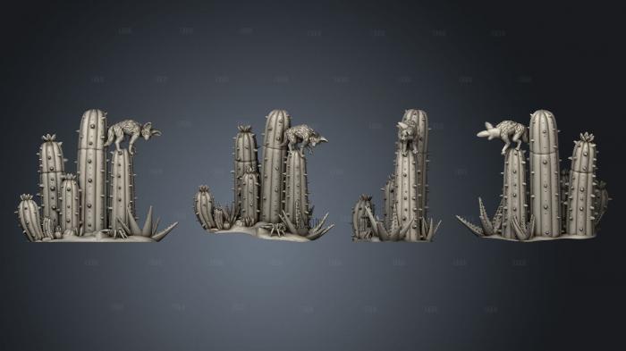 Desert Cactus Fox stl model for CNC