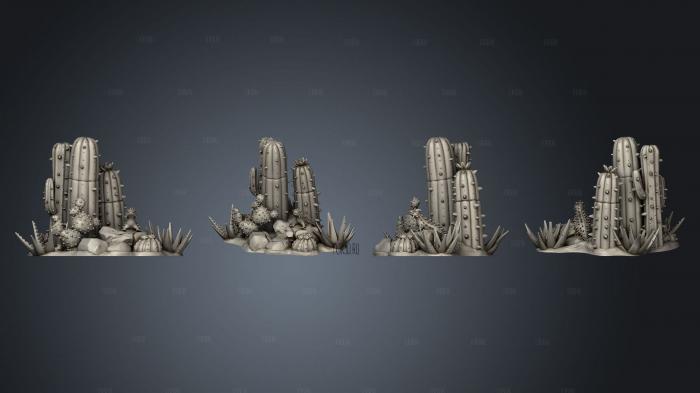 Desert Cactus Lizard stl model for CNC