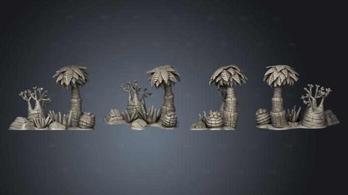 Desert Trees stl model for CNC