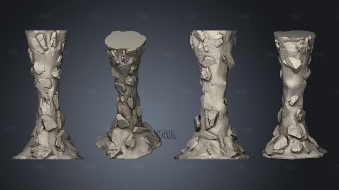 Dry Caverns 03 Rocky Pillar A stl model for CNC