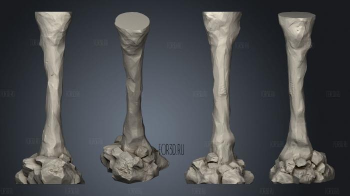 Dry Caverns Column A stl model for CNC