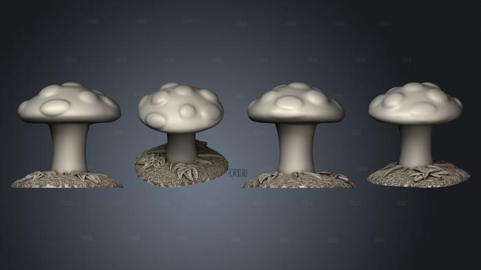 forest giant mushroom stl model for CNC